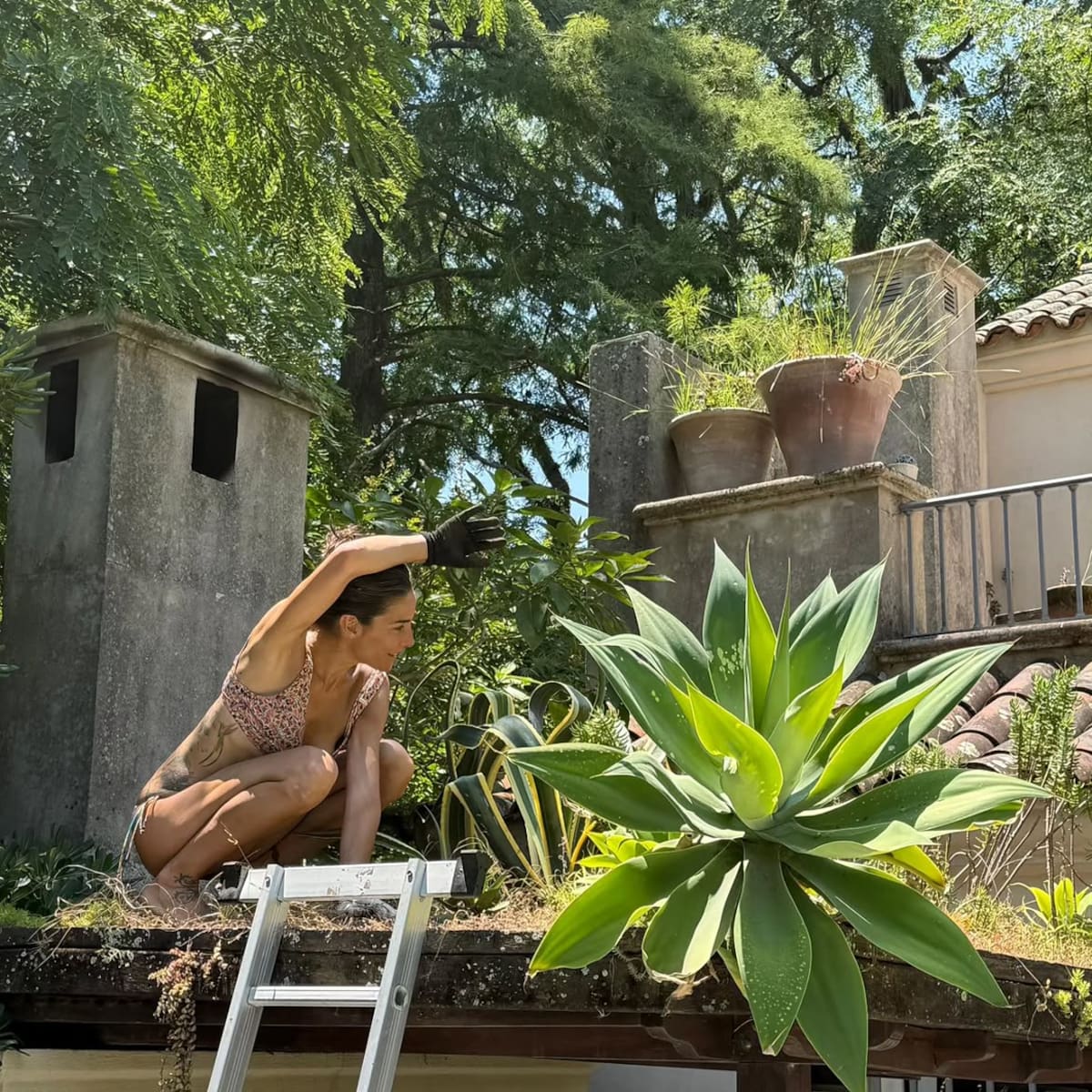 Juana Viale en su hogar
