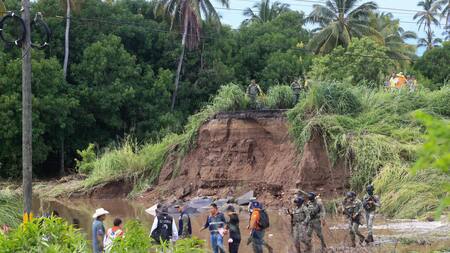 Los destrozos del ciclón Lidia. Foto: EFE