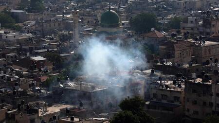 Explosiones en Medio oriente, conflicto entre israelíes y palestinos. Foto: EFE.