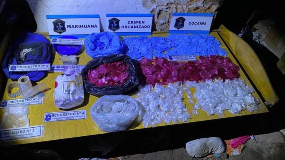 Droga incautada por allanamientos y detención de El Paisa
