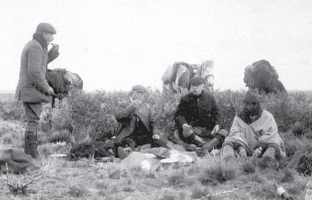 Thomas Holdich y Moreno en el río Senguer, el 31 de mayo de 1902