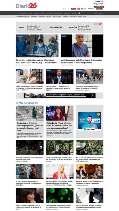 Tapas de diarios, Diario 26, viernes 19 de junio de 2020