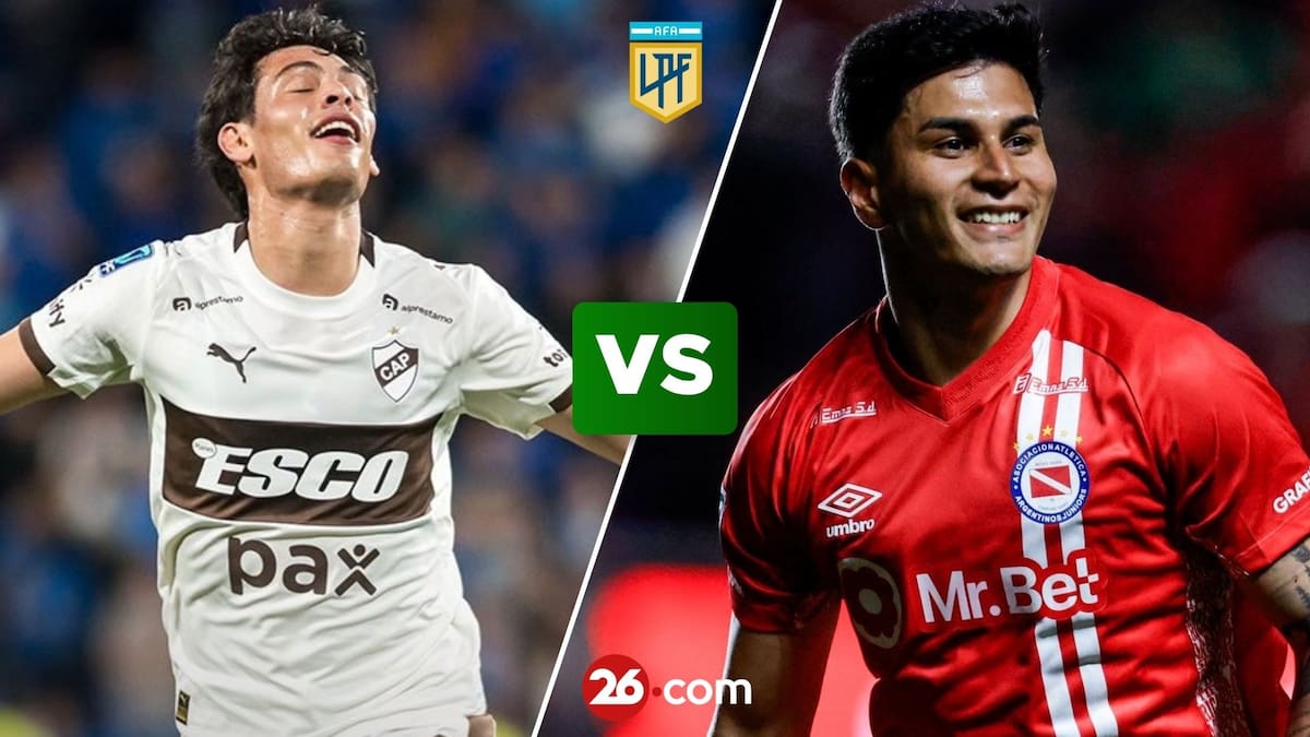 Portada del partido Platense vs Argentinos Juniors por el Torneo Clausura 2026.