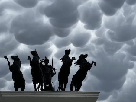 Nubes Mammatus en Turquía. Foto: Twitter. @iandixon66