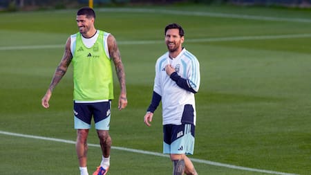 Entrenamiento de la Selección Argentina.