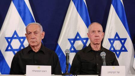 Benjamín Netanyahu y Yoav Gallant. Foto: Reuters.