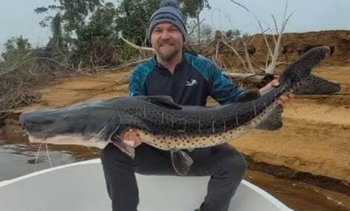 Un pescador misionero pescó un Surubí de 40 kilos en Itá-Baté. Foto: NA.