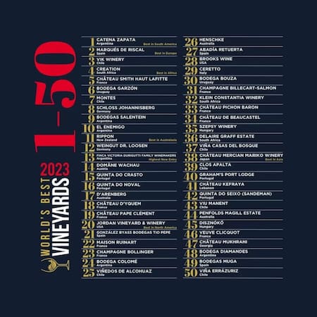Ranking de bodegas. Foto: Los mejores Viñedos del mundo