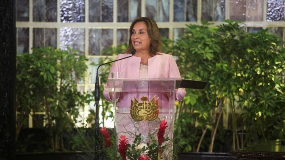 Dina Boluarte, presidenta de Perú. Foto: Reuters.