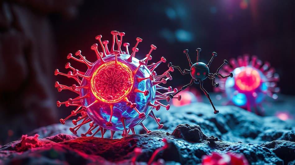 Nanorobots que eliminan el cáncer. Foto: IA de Freepik