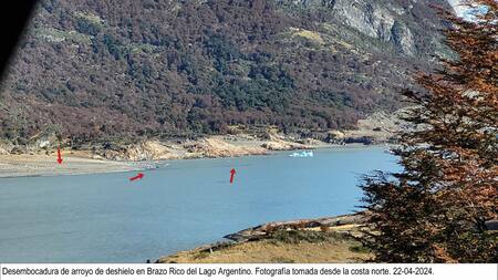 Imágenes satelitales de la zona en cuestión. Foto: Parque Nacional Los Glaciares.
