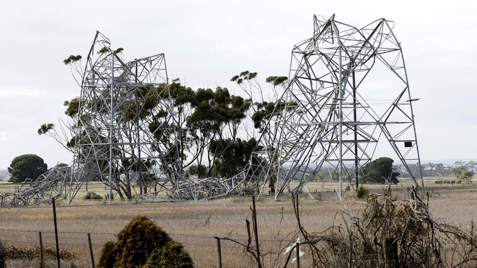 Consecuencias de los fuertes vientos en Australia. Foto: EFE.