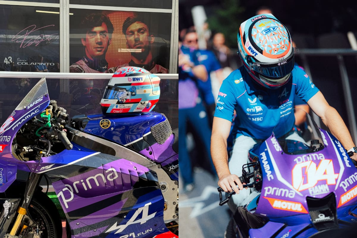 El piloto argentino fue una de las grandes atracciones del media day en Austin al recorrer el paddock sobre una Yamaha de Prima Pramac, socio de Alpine.