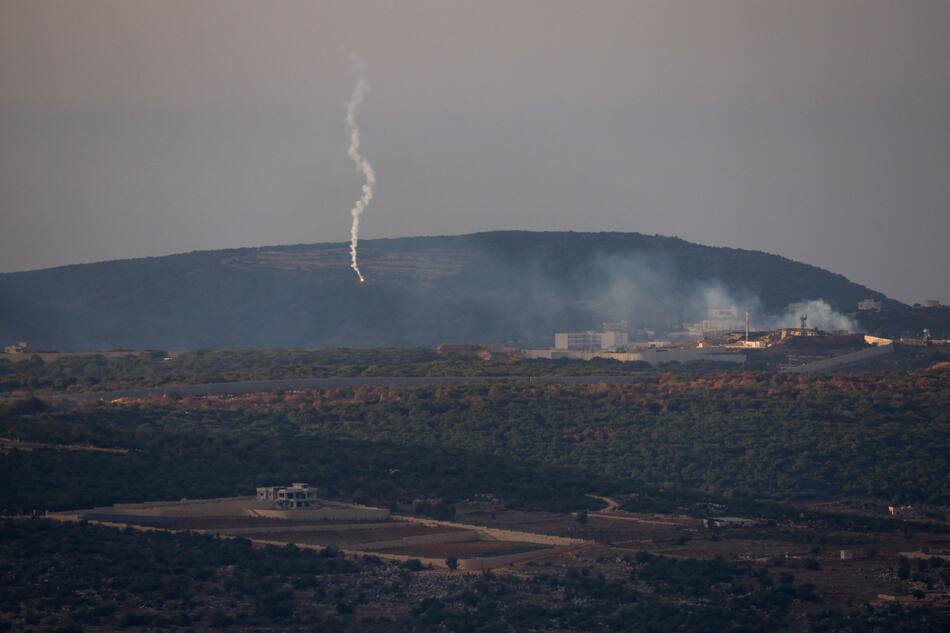 Combates en la frontera Israel-Líbano. Foto: Reuters