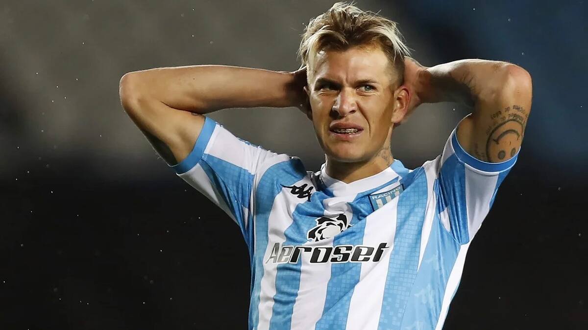 Nicolás Reniero en Racing. Foto: NA.