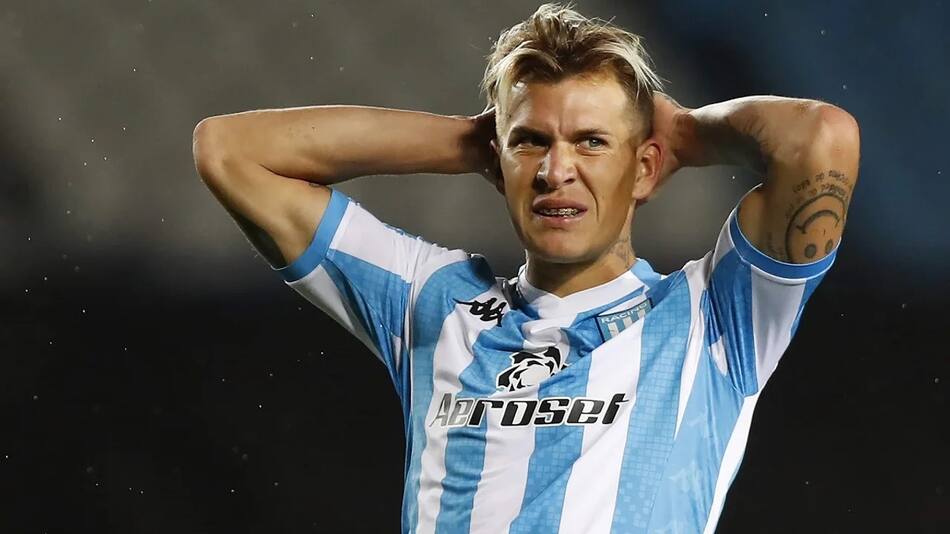 Nicolás Reniero en Racing. Foto: NA.