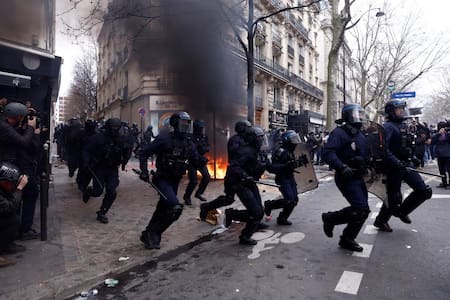 Protestas en Francia. Foto: Reuters.