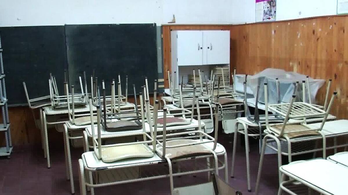 Paro docente, aula vacía
