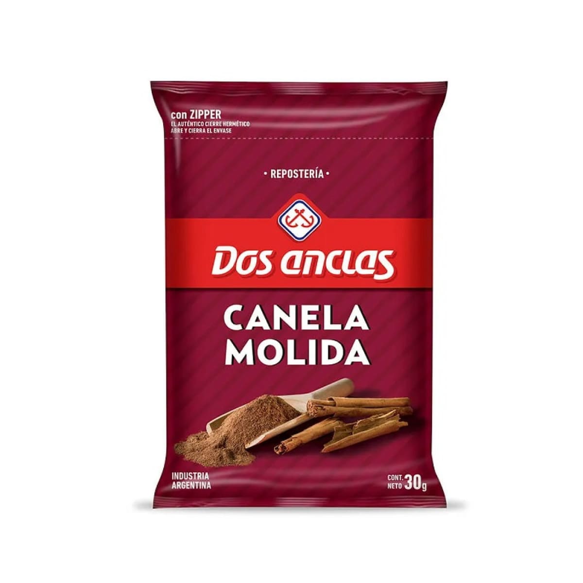 La canela molida de "Dos anclas" fue prohibida por la ANMAT. Foto: "Dos anclas".