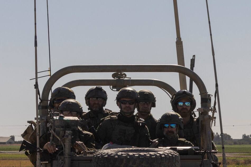 Continúa el conflicto en la Franja de Gaza, soldados israelíes. Foto: Reuters.
