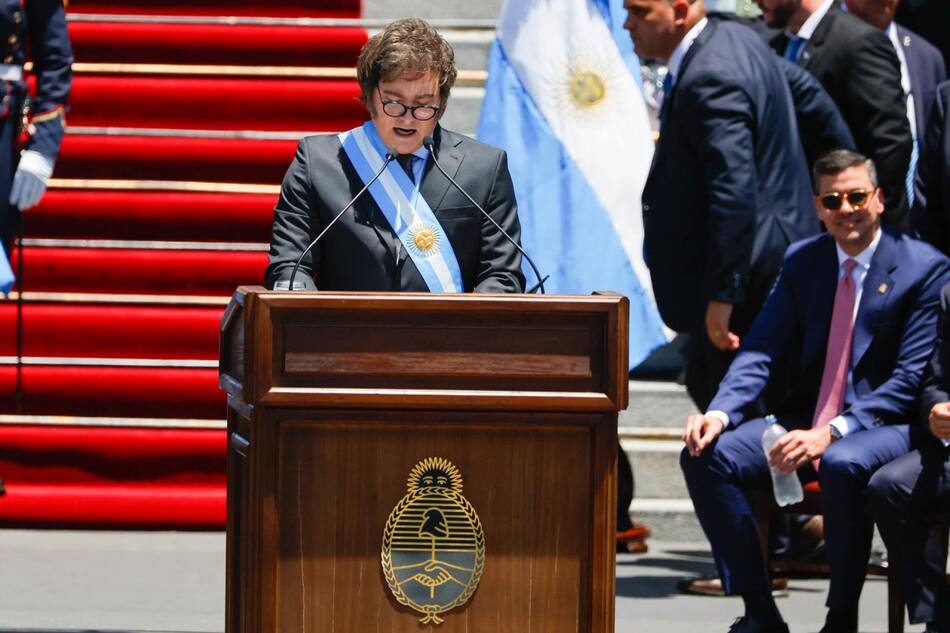 Asunción de Javier Milei. Foto: EFE