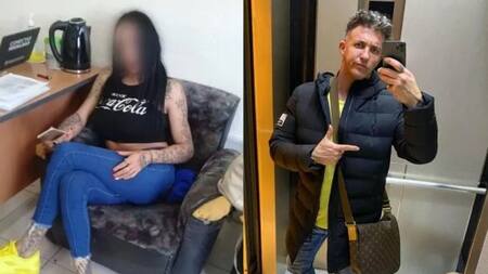 Fernando Pérez Algaba y la mujer trans detenida por el crimen.