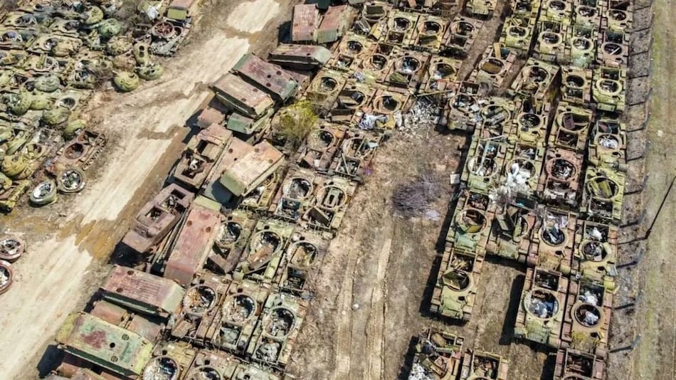 El deterioro de los tanques rusos.
