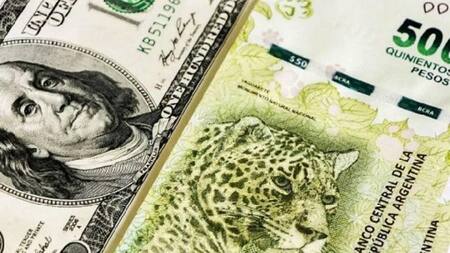 Bonos del tesoro, dólares estadounidenses, pesos argentinos