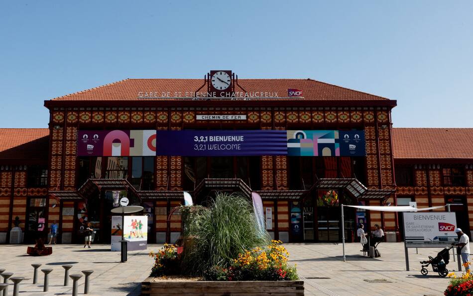 La estación de Saint-Etienne, afectada por el ataque. Foto: Reuters.