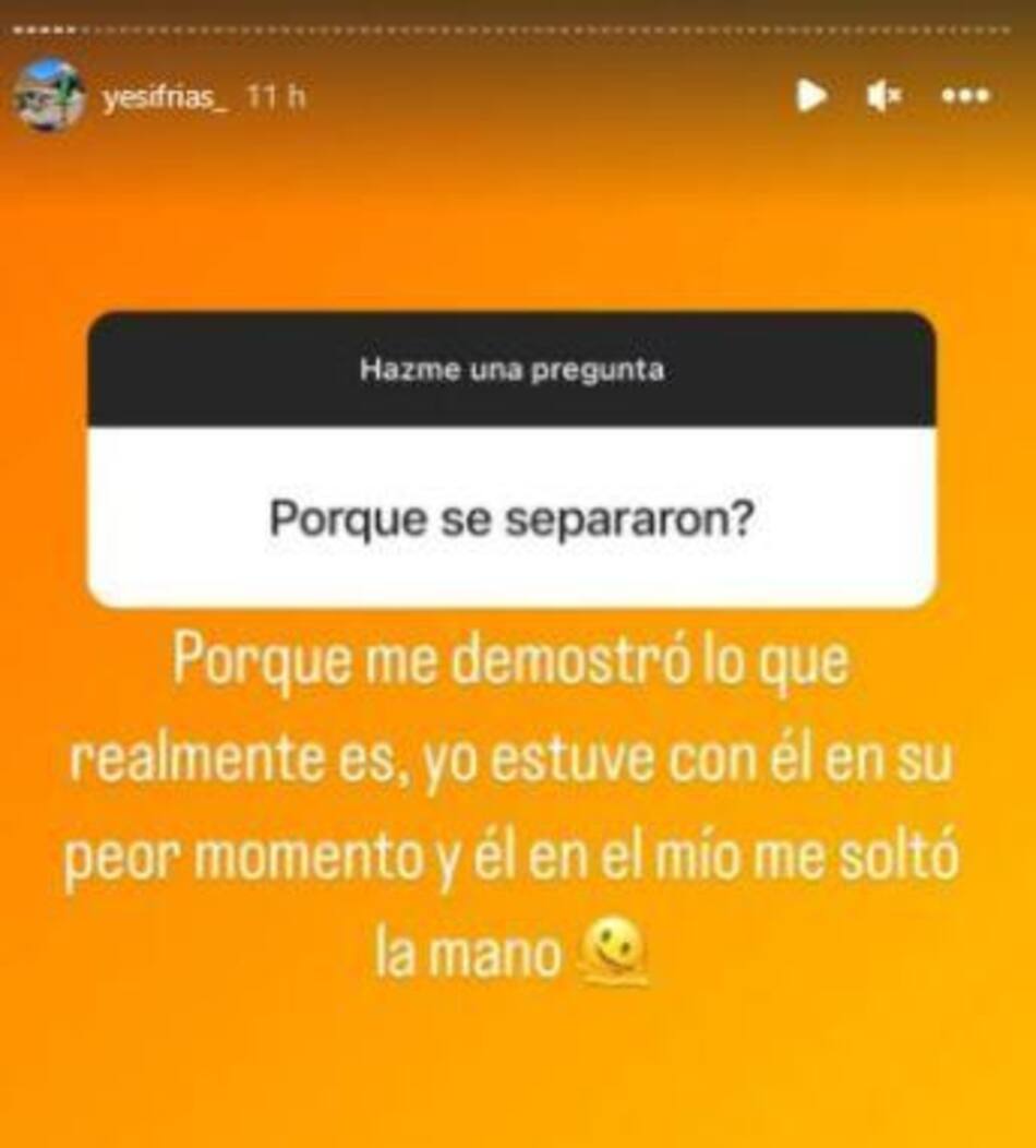 Uno de los motivos de la separación de Exequiel Palacios y Yésica Frías. Foto: Instagram @yesifrias_.