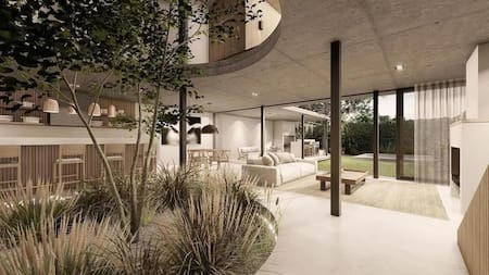 La casa que Juana iba a compartir con su pareja. Foto: Instagram/arquitecturagoldenhorn