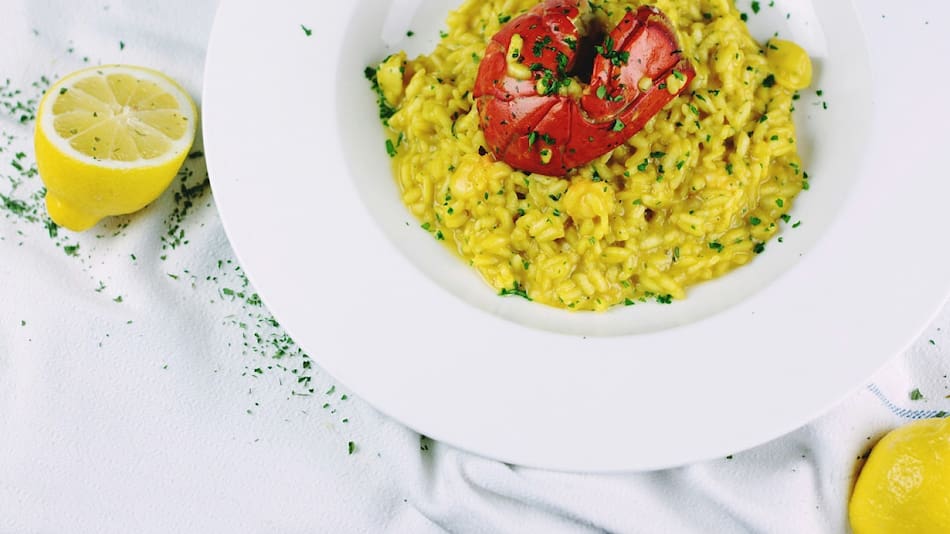Risotto, comida. Foto: Unsplash.