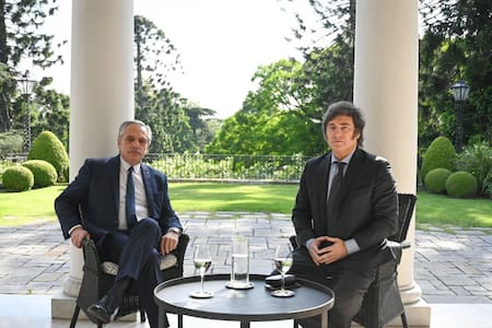 Alberto Fernández y Javier Milei. Foto: NA.