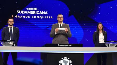 Sorteo de los octavos de final de la Copa Sudamericana. Foto: EFE.