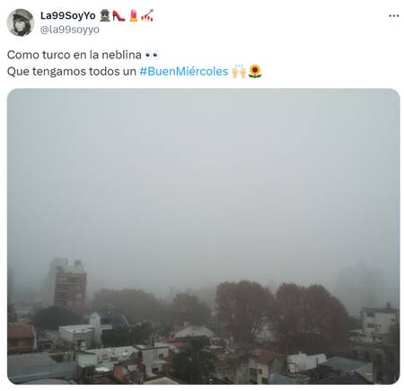 Las repercusiones en X por la neblina en Buenos Aires.