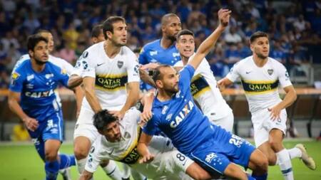El último cruce entre Boca y Cruzeiro fue en la Copa Libertadores 2018. Foto: NA.