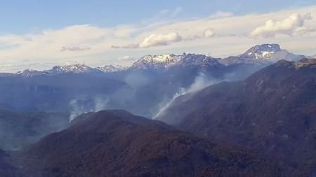 Incendio en el Parque Nacional Nahuel Huapi. Foto: nahuelhuapi.gov.ar