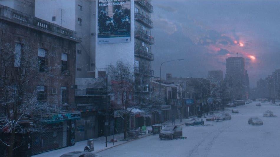 Las luces en el cielo en El Eternauta. Foto: Netflix