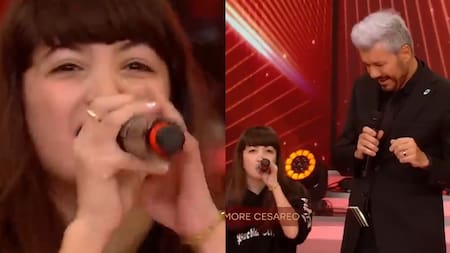 More Con Flow junto a Marcelo Tinelli en el Bailando 2023. Foto: captura.