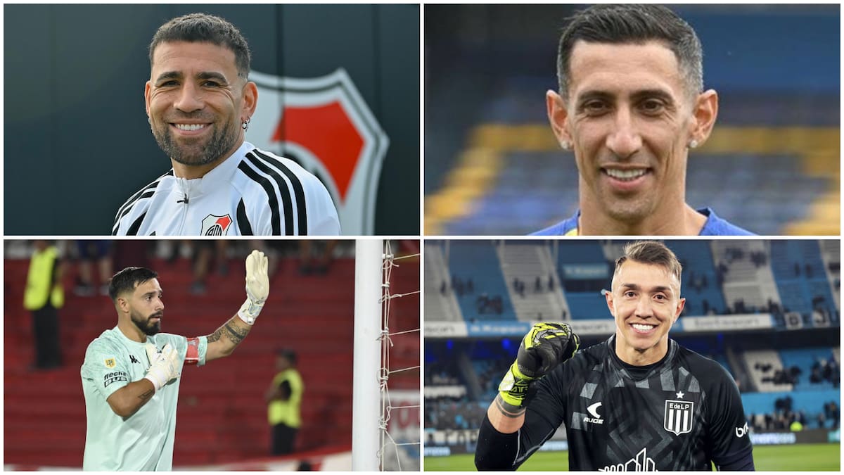 Otamendi, Di María, Galíndez y Muslera, cuatro referentes del Fútbol argentino.
