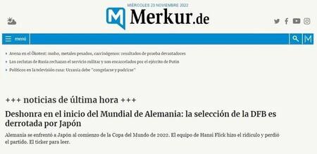 Medios alemanes tras la derrota de Alemania ante Japón.