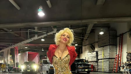 Thalía se disfrazó de Madonna para ir a verla en vivo. Foto: Instagram.