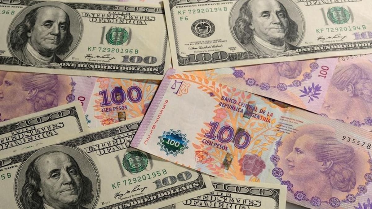 Dólares y pesos. Foto: NA.