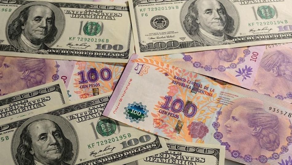 Dólares y pesos. Foto: NA.