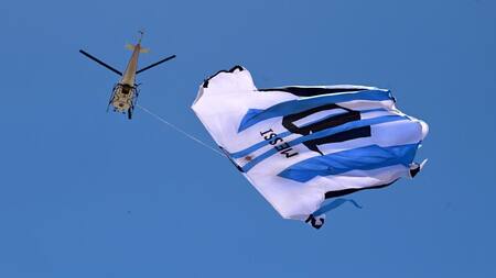 Camiseta Argentina en Rosario. Foto: Télam