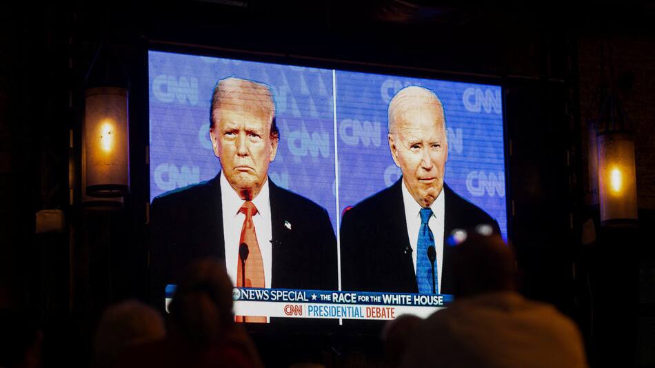Joe Biden y Donald Trump, debate presidencial Estados Unidos. Foto: Reuters.