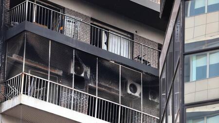 Voraz incendio en un edificio del barrio porteño de Recoleta. NA