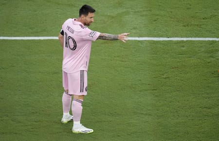 El nuevo festejo de Lionel Messi en Inter Miami. Foto: Reuters.