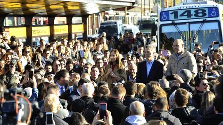Mauricio Macri en inauguración de Metrobus - Agencia NA