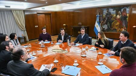 Sergio Massa se reunió con los nuevos funcionarios del área energética. Foto: NA.